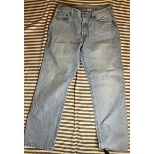 Levi's 501 Original Fit Light Wash‎ Denim Jeans Men's Size W32 L32